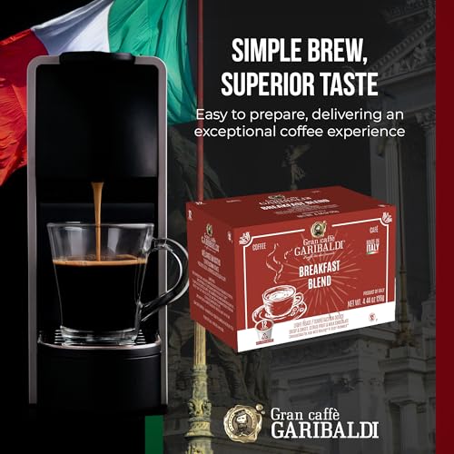 Caffè Garibaldi Dark Roast Coffee Pods for Keurig K-Cup Brewers, Recyclable 12 Count K-Pods - 100% Arabica Blend
Caffè G