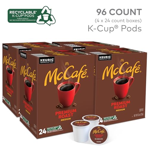 McCafe Premium Roast Coffee Keurig K-Cup Pods for Keurig Coffee Maker, Medium Roast, 96 Count  
McCafe Keurig Single Ser